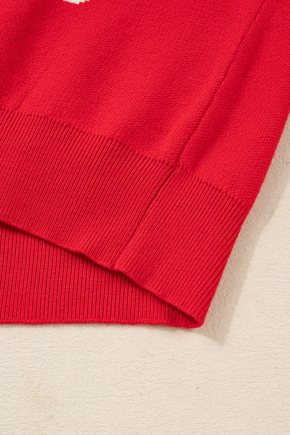 Red Let It Snow Christmas Dotty Sleeve Loose Sweater