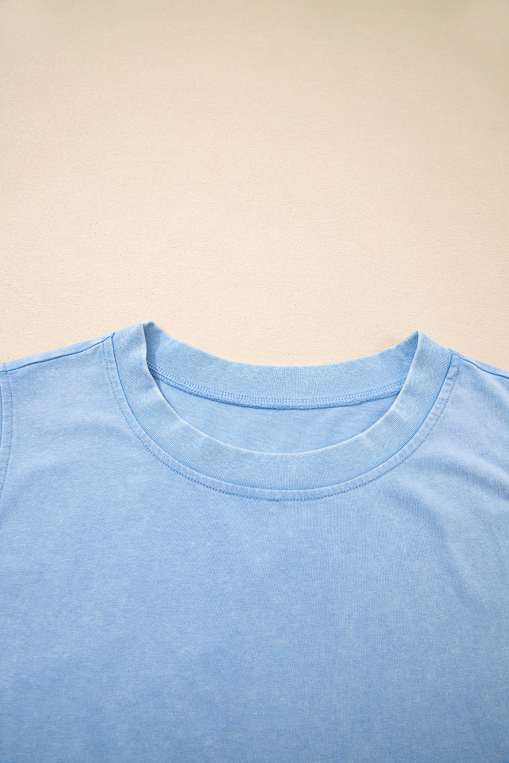 Two Piece Mineral Wash Cotton Tank Top Lined Split Skirt Set