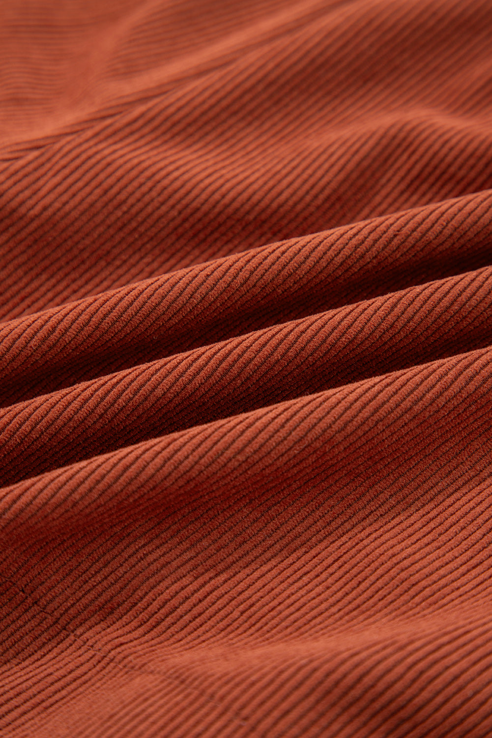 Clay Button Scalloped Edge High Waist Corduroy Shorts