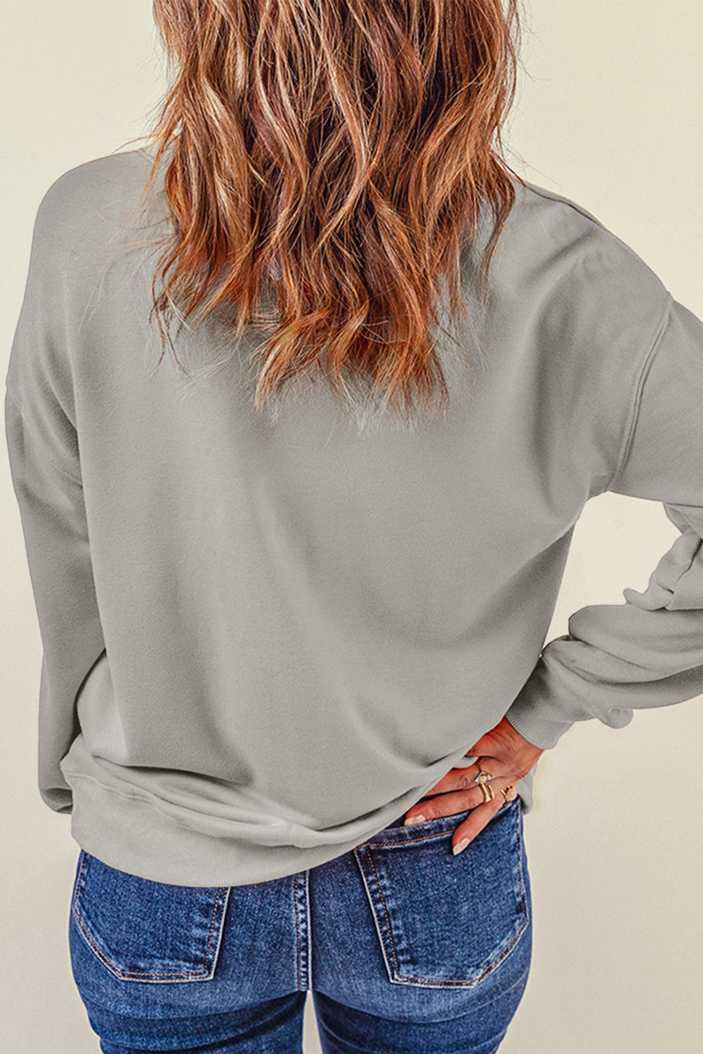 Gray Tis The Fall Season Pumpkin Football Graphic Sweatshirt