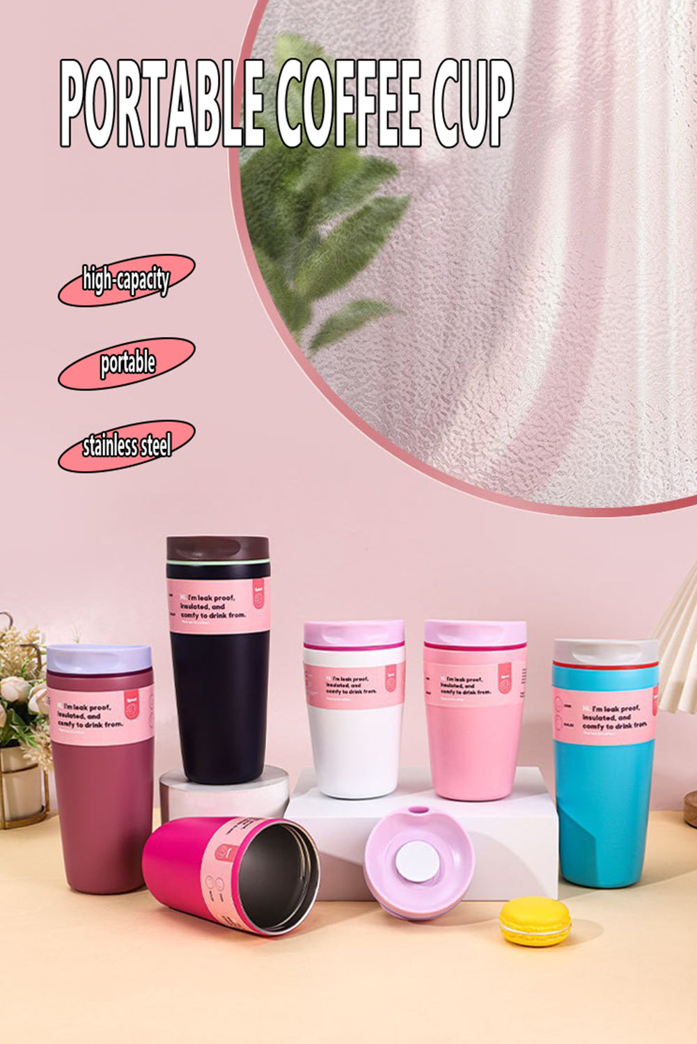 Minimalist Stainless Steel Insulated Tumbler Cup – BPA-Free & Leakproof