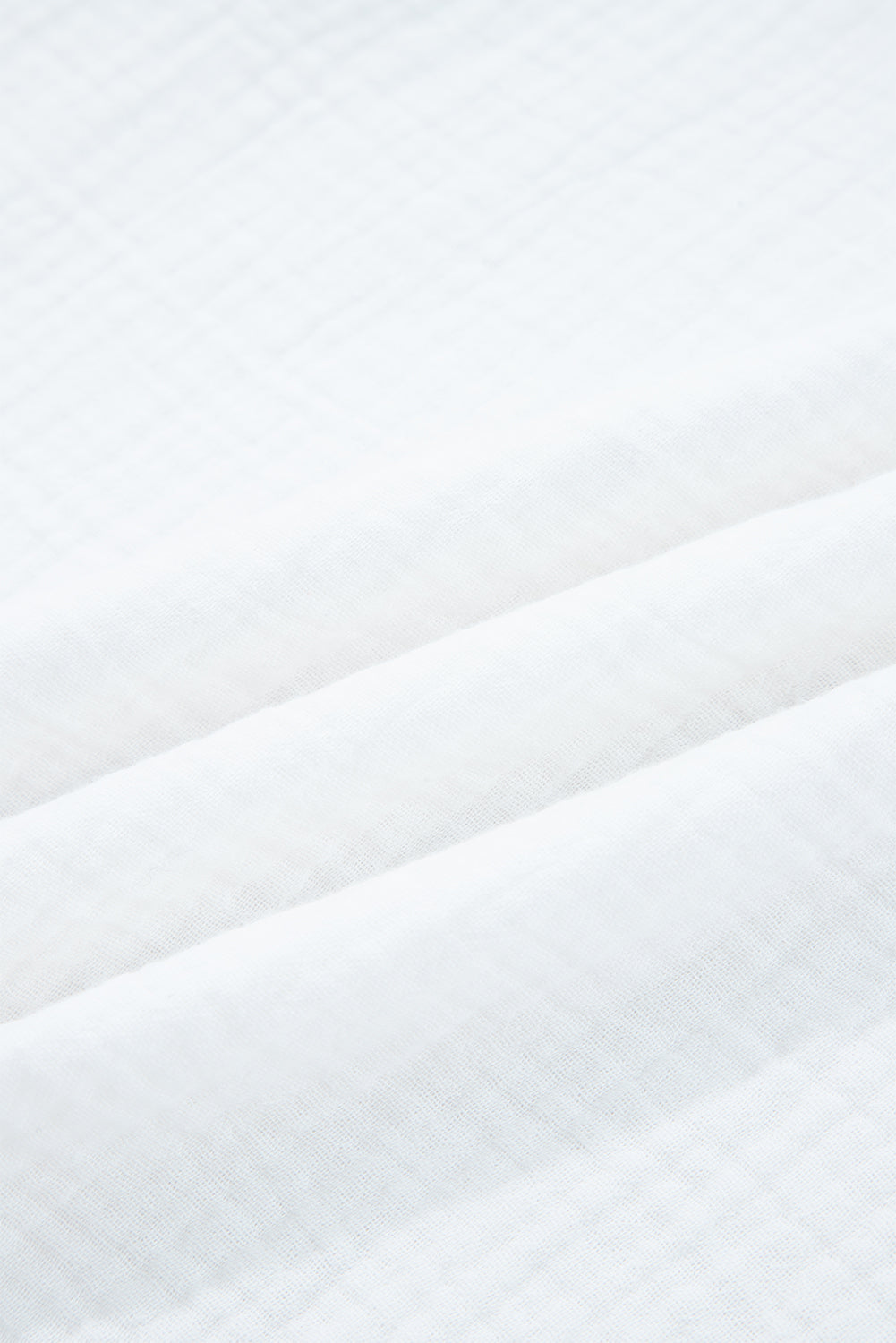 White Floral Mesh Patched Color Block Half Button Blouse