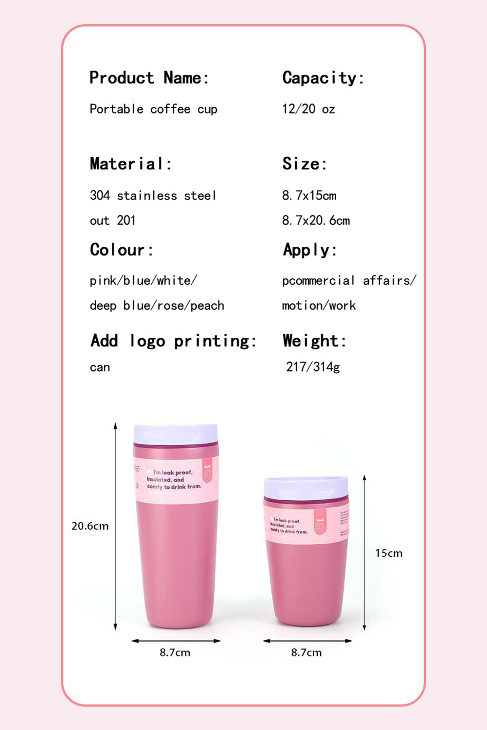 Minimalist Stainless Steel Insulated Tumbler Cup – BPA-Free & Leakproof