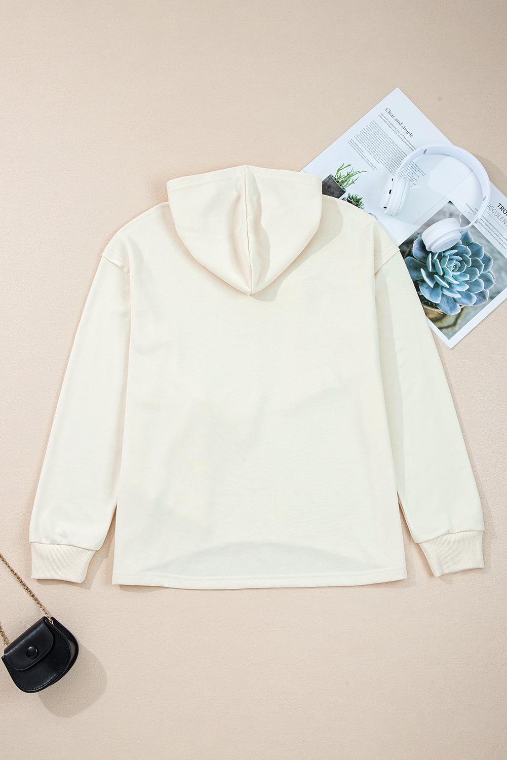 Oversized Bow Hoodie – Creamy White