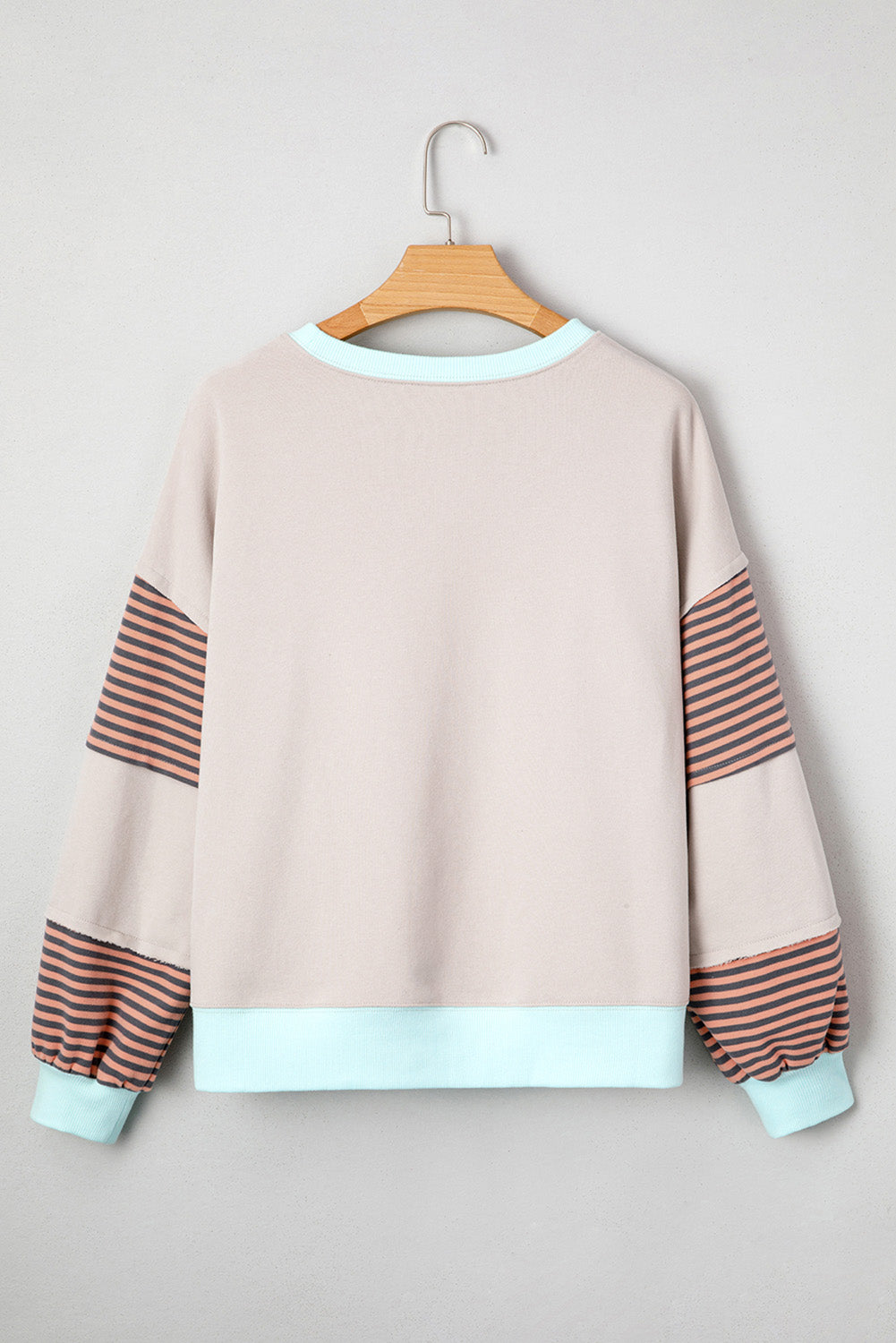 Striped Contrast Patchwork Oversized Sweatshirt