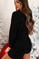 Black Corded Merry Graphic Long Sleeve Top and Shorts Set