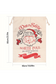 White Santa Claus Drawstring Closure Christmas Gift Bag