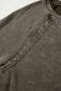 Lace Patchwork Detail Notched Neck Mineral Wash Baggy Sweatshirt
