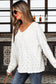 Embroidered Patchwork V-Neck Top – White