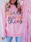 Pink Merry Every Thing Tinsel Slogan Sweatshirt