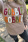 Gobble Letter Graphic Thanksgiving Sweatshirt