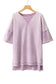 Orchid Petal Mineral Wash Exposed Seam Drop Shoulder Oversized Tee