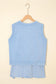 Two Piece Mineral Wash Cotton Tank Top Lined Split Skirt Set