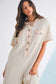 Patchwork Pocket Short Sleeve Jumpsuit