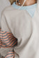 Striped Contrast Patchwork Oversized Sweatshirt