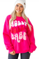 Rose Red Holly Jolly Babe Christmas Oversized Sweatshirt