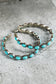 Bonbon Turquoise Big Circle C Shaped Earrings