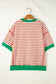 Striped Round Neck Half Sleeve T-Shirt