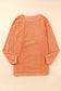 Festival Fuchsia Plain Drop Sleeve Crinkle Rib Oversized Sweatshirt