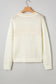 White Beach Hollow Out Knitted Lightweight Dolman Sweater
