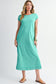 Mineral Wash Pocketed Cotton T-Shirt Dress