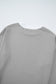 Gray Contrast Trim Long Sleeve Lounge Set