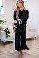 Black Contrast Trim Long Sleeve Lounge Set
