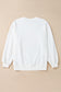 White Halloween Hello Pumpkin Patched Pullover Sweatshirt