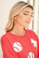 Football Game Day Hoop Earrings