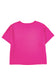 Bright Pink Patched Pocket Exposed Seam Oversized T Shirt