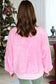 Pink Merry Letter Pattern Plush Pullover