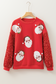 Red Sequined Santa Claus Long Sleeve Christmas Sweatshirt
