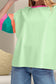 Color Block Round Neck Half Sleeve T-Shirt