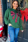 Evergreen Plaid Bow Graphic Christmas Sweater