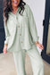 Clearly Aqua Textured Patch Chest Pocket Shirt and Pants Set