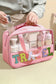 Travel Chenille Letter Clear Makeup Bag