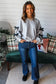 Light Grey Bowknot Long Sleeve Round Neck Sweatshirt