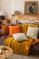 Orange Plush Textured Pumpkin Throw Pillowcase