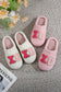 Pink XOXO Letter Graphic Plush Slippers