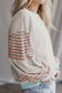 Striped Contrast Patchwork Oversized Sweatshirt