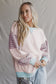 Colorblock Patchwork Striped Sleeve Sweatshirt