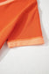 Orange Two-tone Short Sleeve V-Neck Patched Pocket Loose Romper
