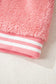 Gossamer Pink Varsity Striped Banding Patchwork Winter Plush Vest