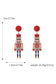 Racing Red Beaded Christmas Nutcracker Earrings