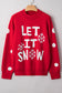 Red Let It Snow Christmas Dotty Sleeve Loose Sweater
