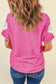 Pink Sequin Halloween Ghost Patched Casual T-Shirt