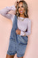 Dusk Blue Sleeveless Denim Romper with U-Neck & Pockets