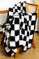 Black & White Checkerboard 127*152cm Flannel Blanket