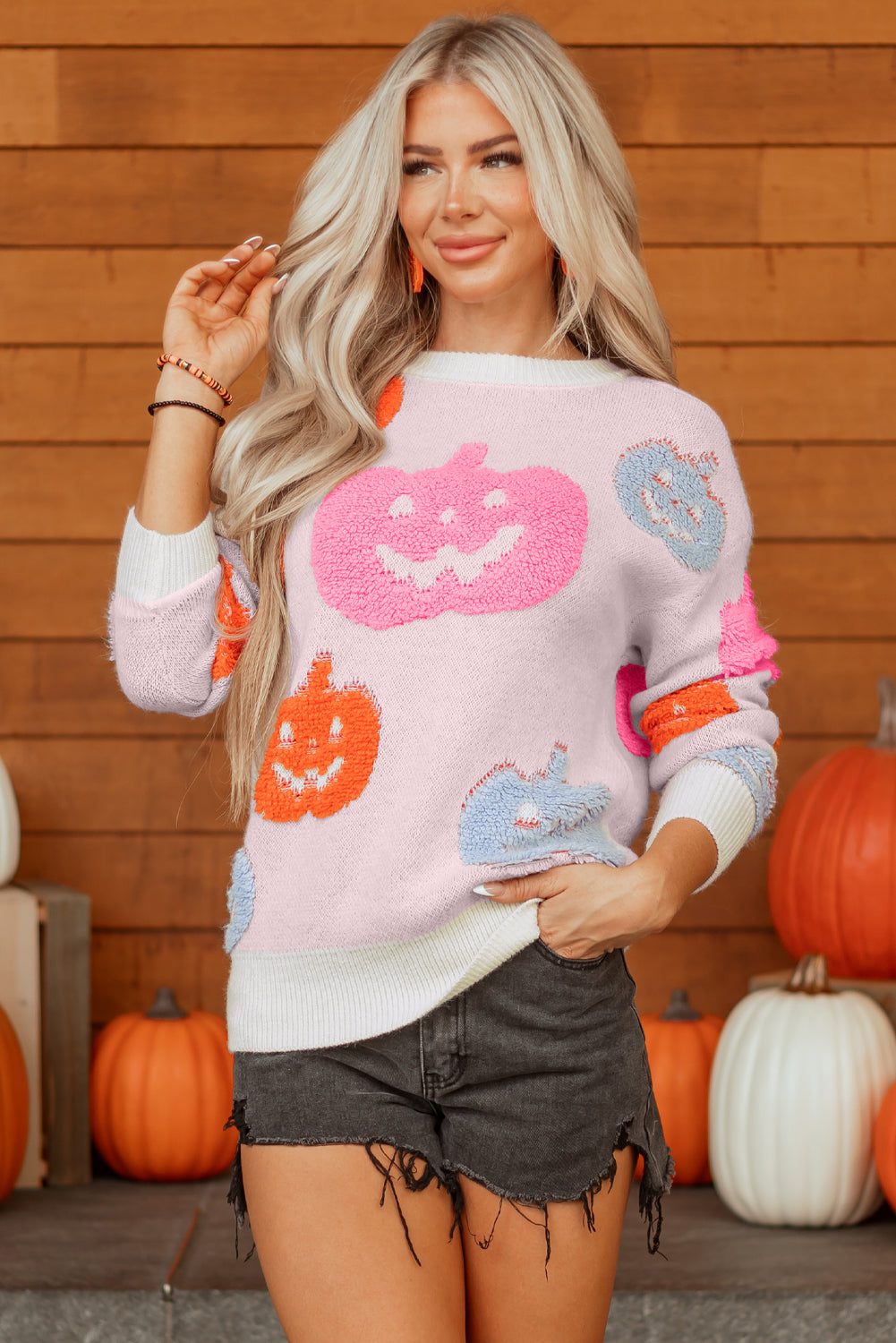 Halloween Cute Pumpkin Pattern Sweater