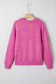 Pink Christmas Candy Cane Holiday Drop Shoulder Sweater